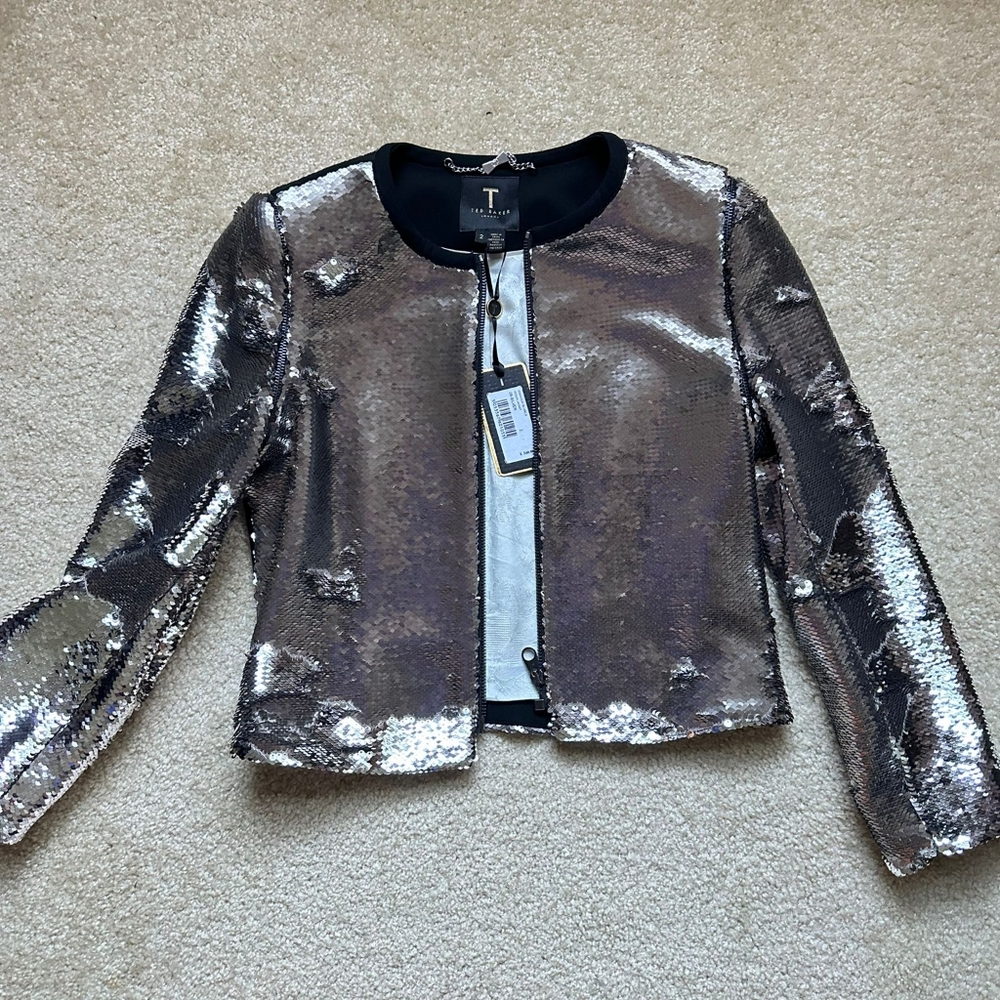 Ted Baker sequin blazer and skirt set, brand new with tag